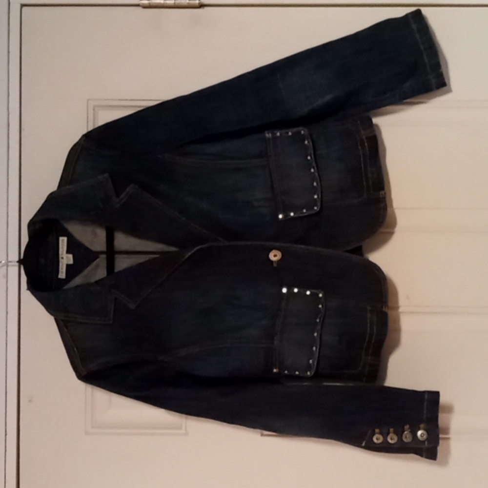 Denim blazer, Tommy Hilfiger, women's xl, like new, light distressed style.